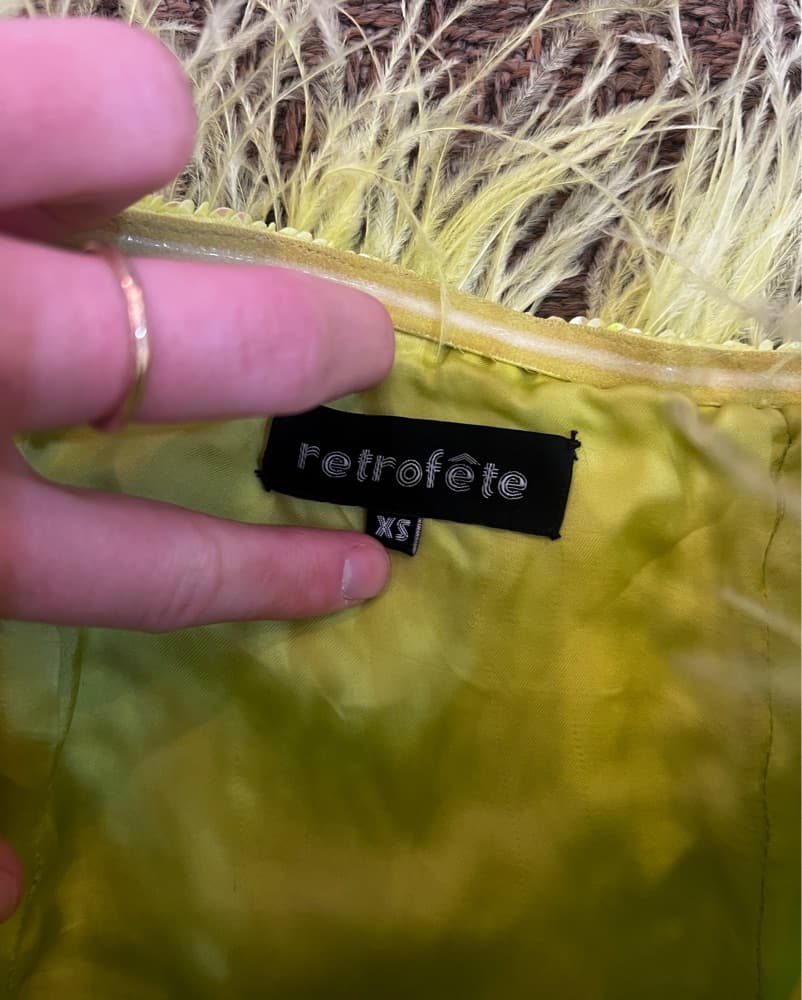 Retrofete Torin Sequin Feather Dress - Image 3