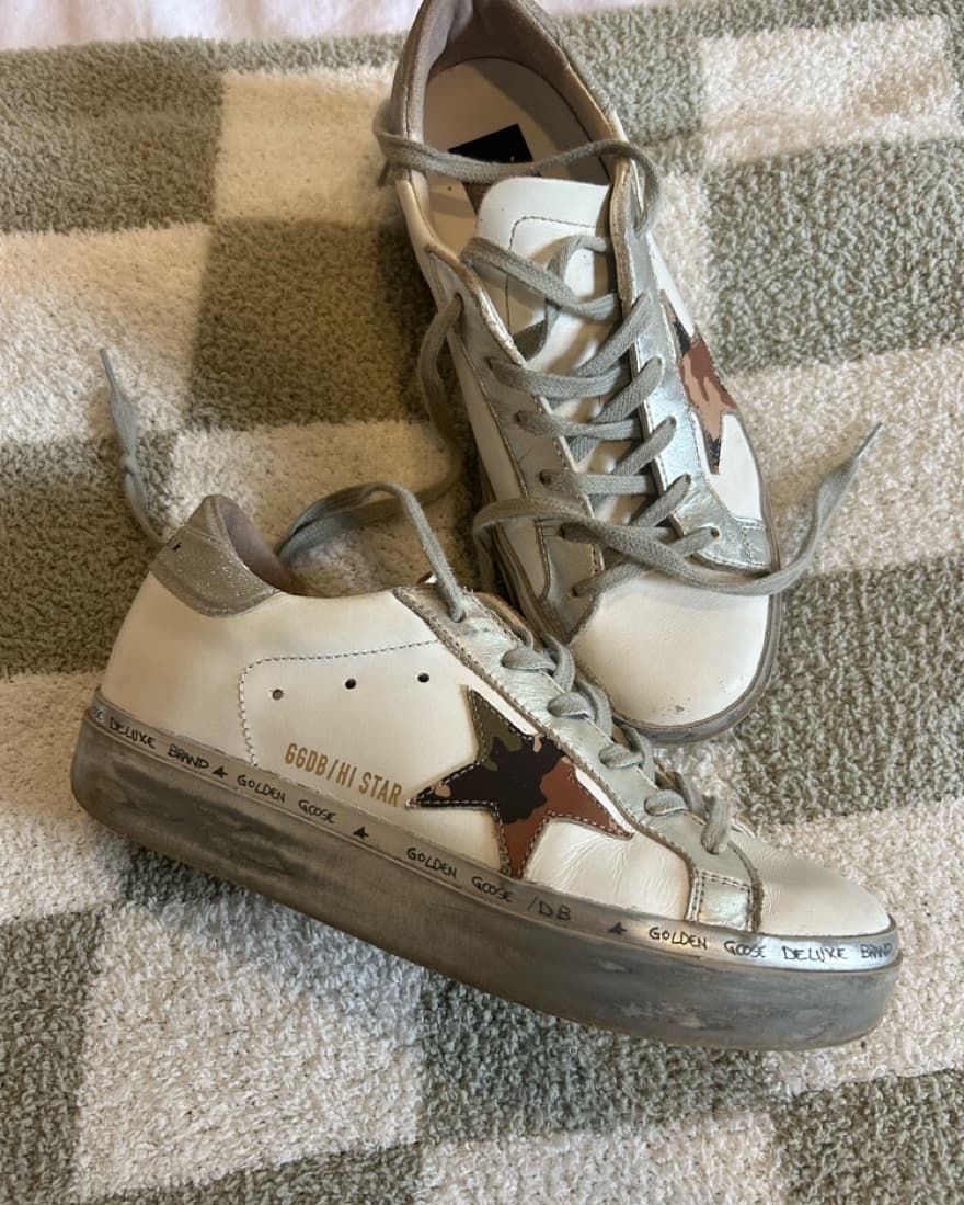 White & Silver Golden Goose - Image 1