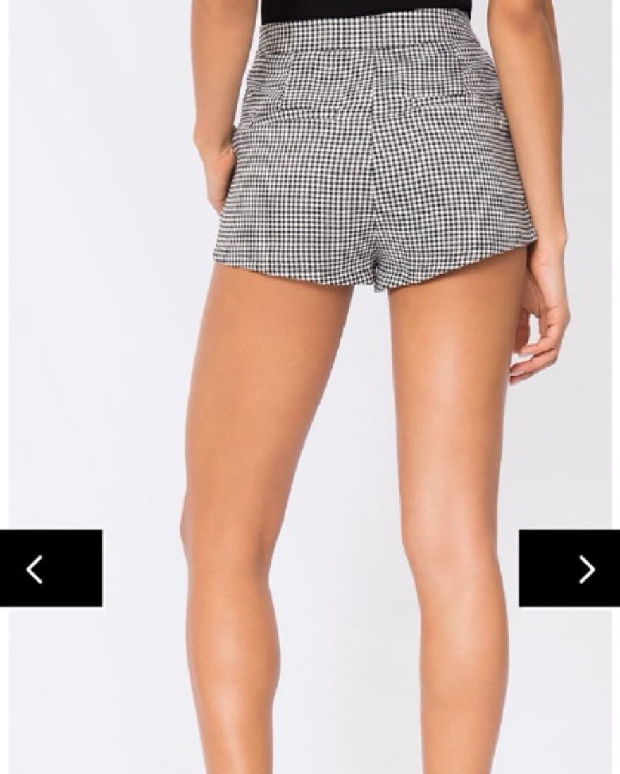 Houndstooth Lace Up Shorts - Image 3