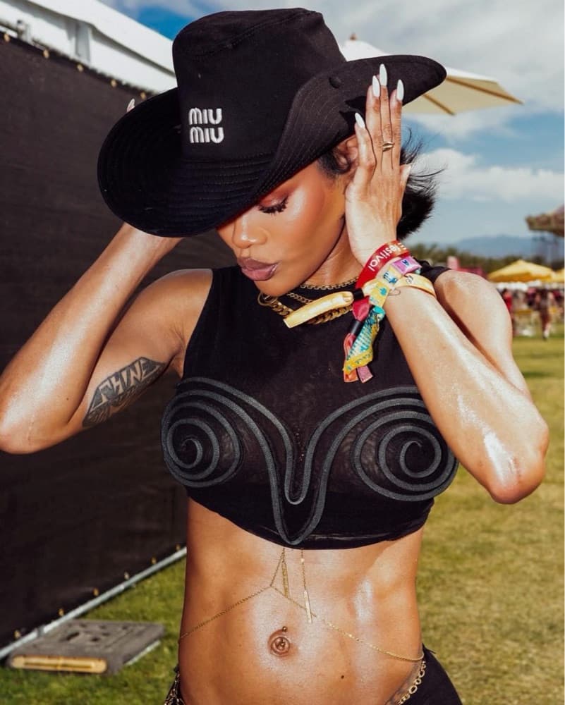 Miu Miu Black Drill Cowboy Hat - Image 1