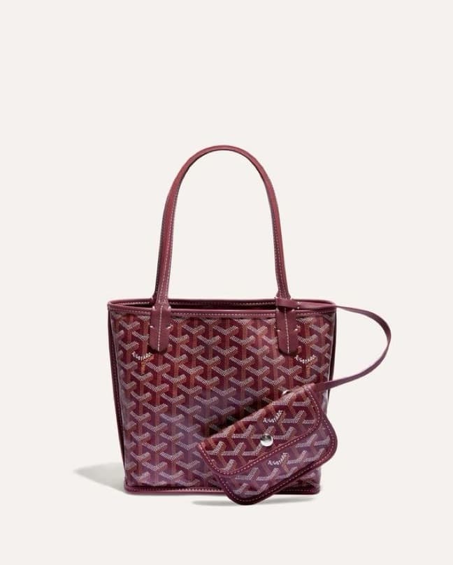 goyard anjou mini — burgundy - Image 1