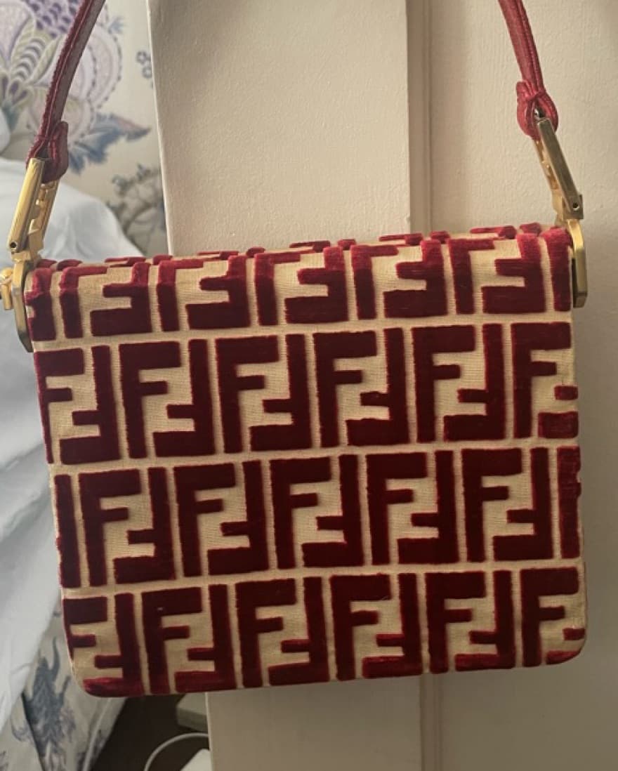 Red Velvet Fendi Bag - Image 2