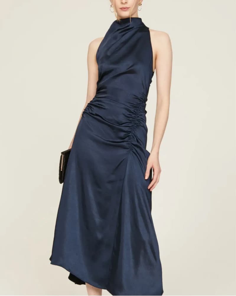 A.L.C. Inez Midi Dress In Navy  - Image 2