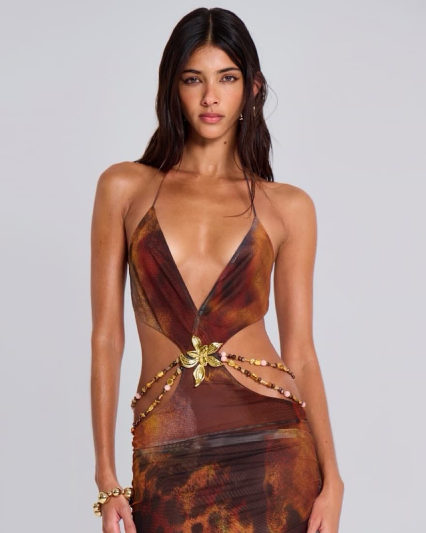 Jaded London Vida Backless Dress - Image 3