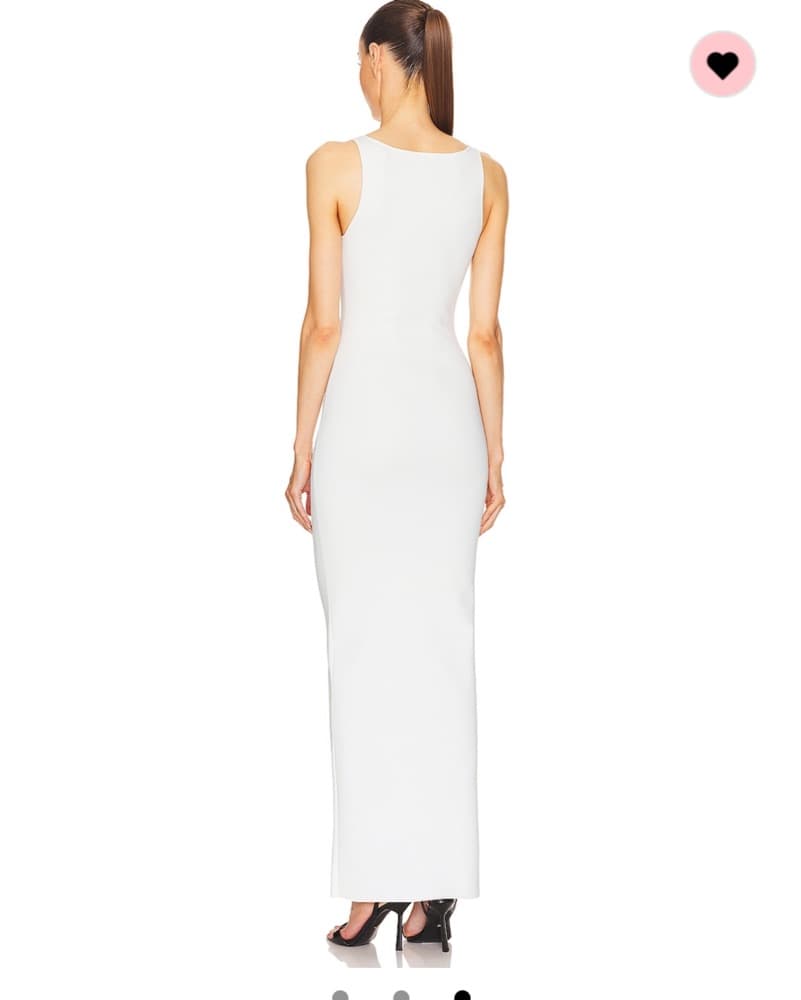 White Sleeveless Maxi Dress HELSA - Image 2