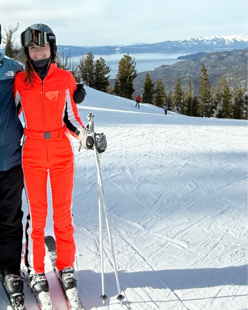 Bogner Orange One-Piece Ski Suit - Image 1