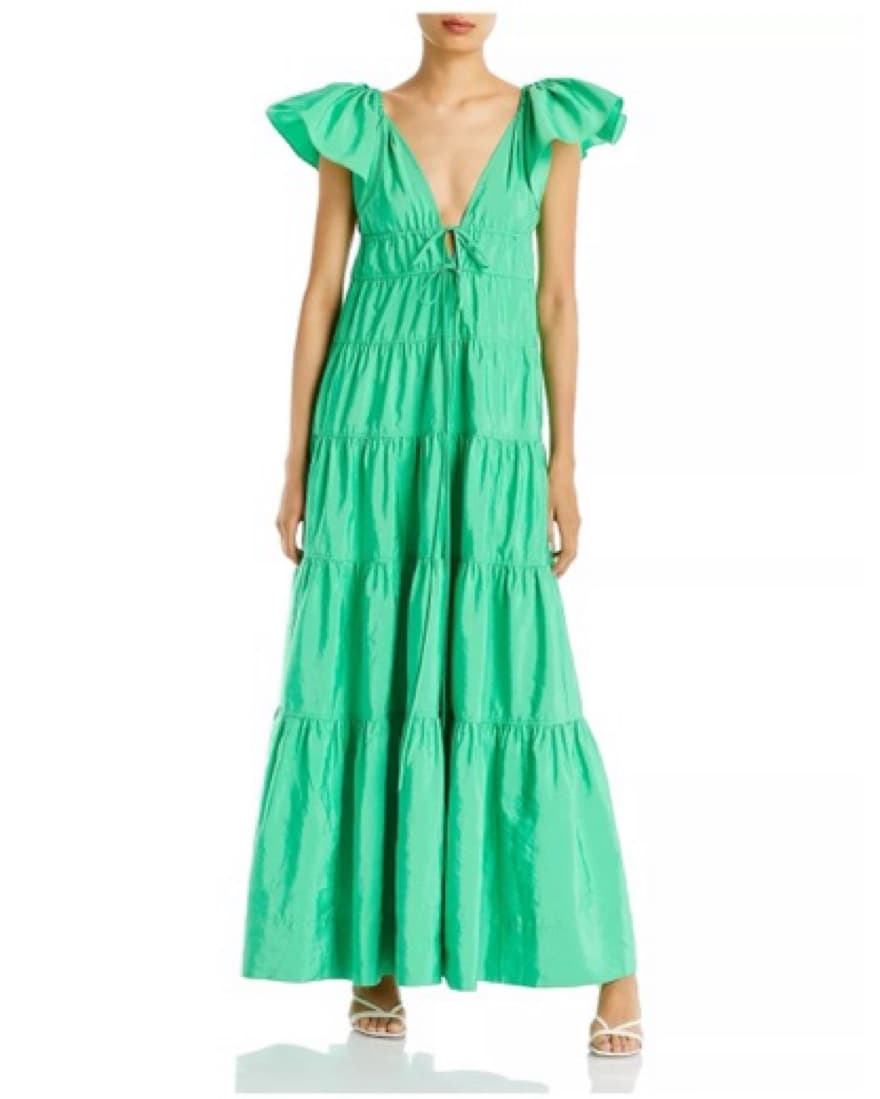 Alc Green Long Dress - Image 1