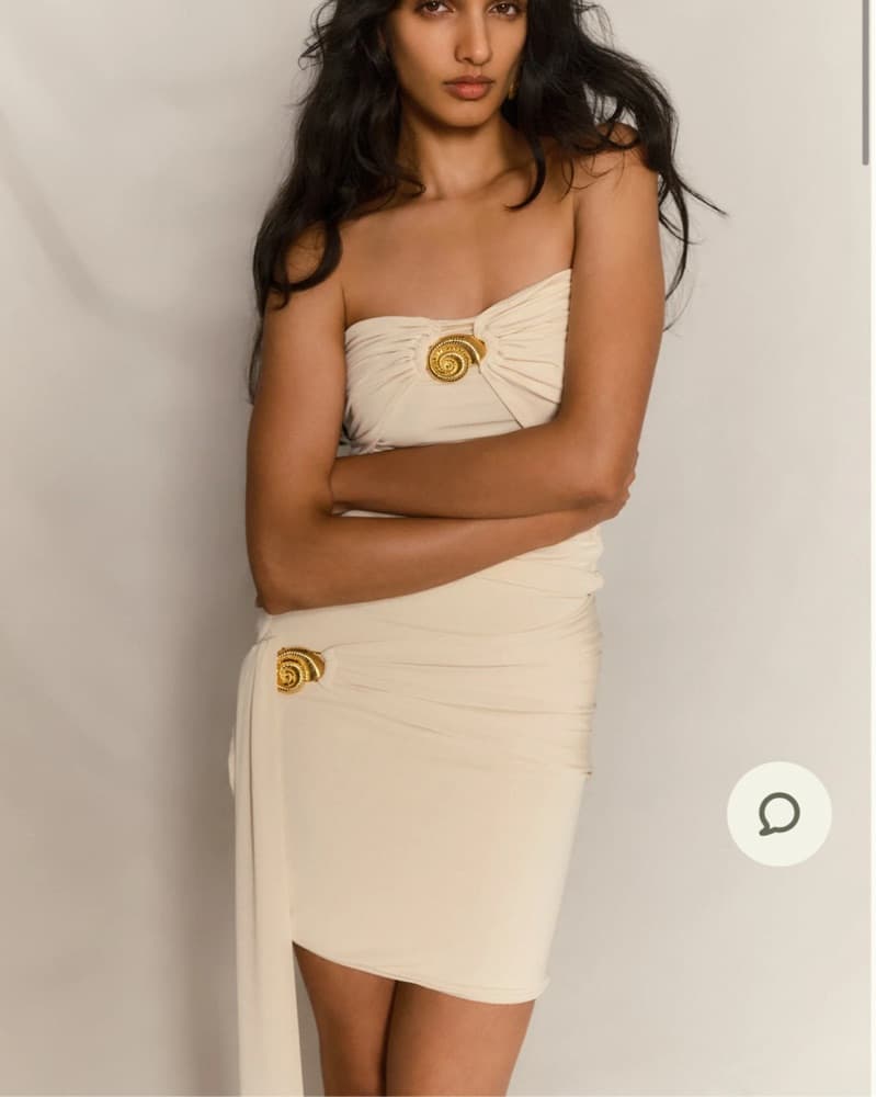 Slinky Mini Skirt With Shell Hardware - Image 5