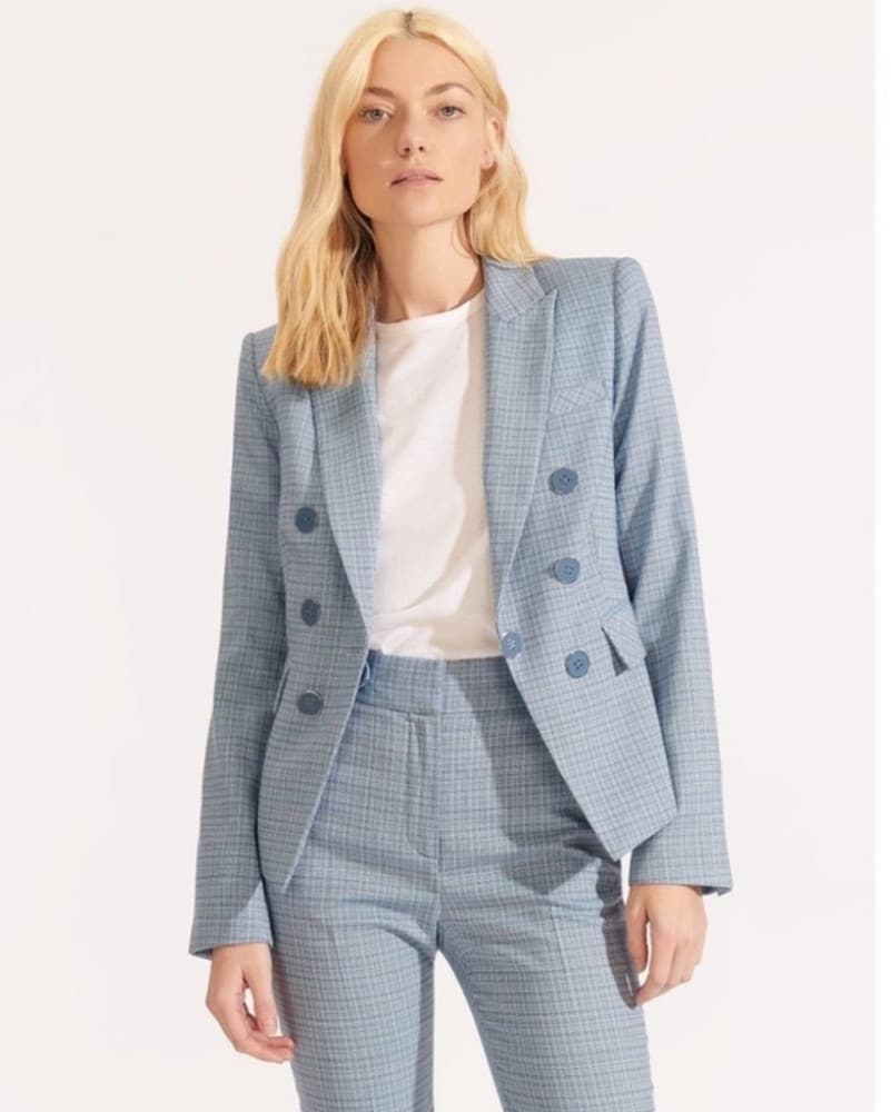 Veronica Beard Blue Plaid Blazer Set - Image 2
