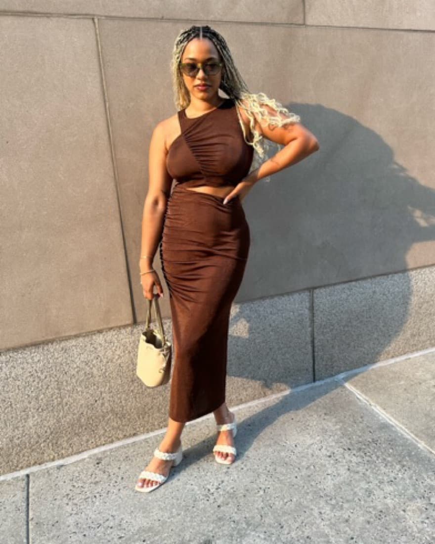 H&M Cutout Gather Maxi Dress - Image 4