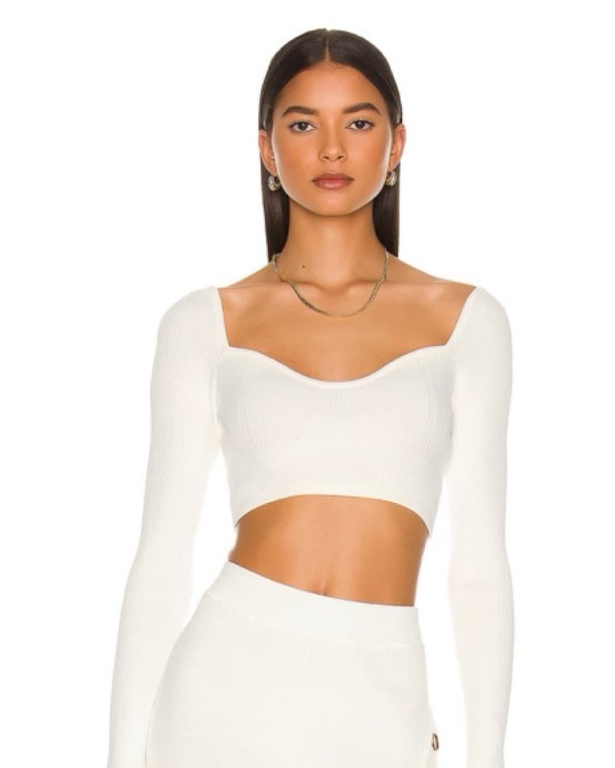SIGNIFICANT OTHER Dacia Cream Knit Top - Image 1