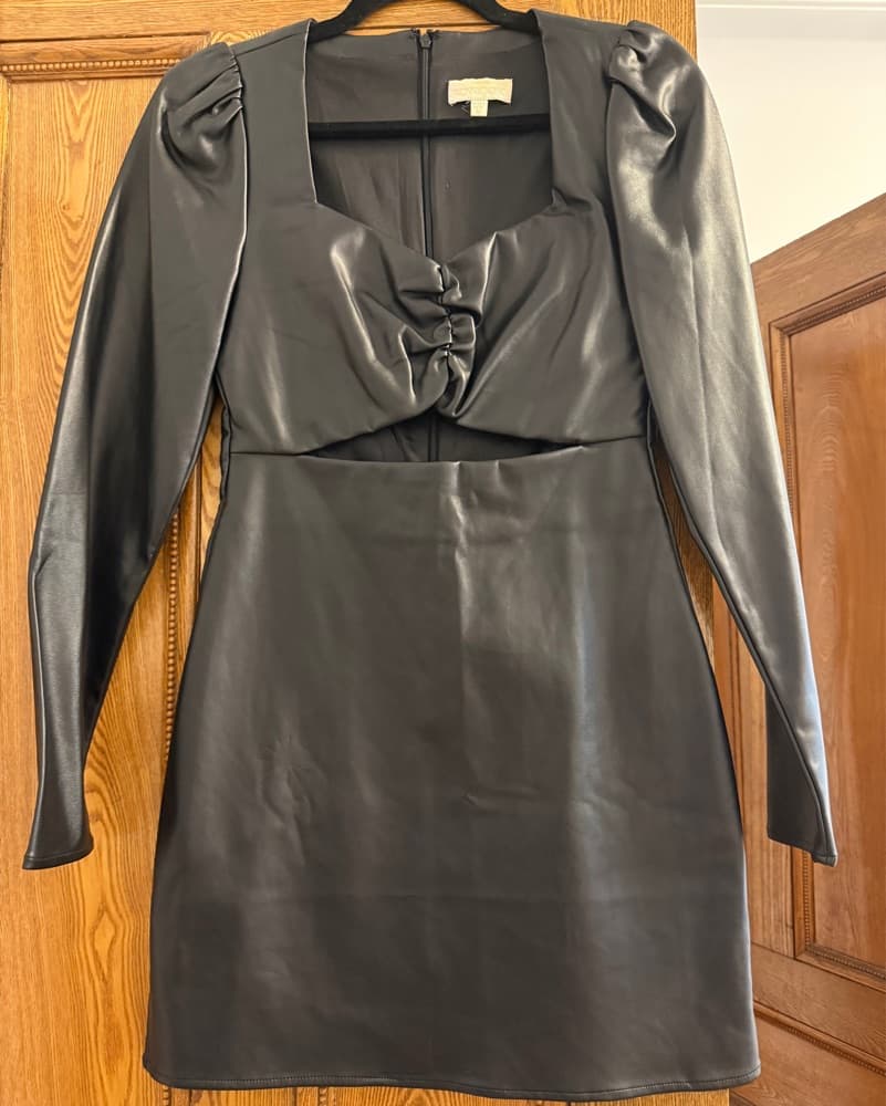 Ronny Kobo Black Mini Cutout Dress - Image 2