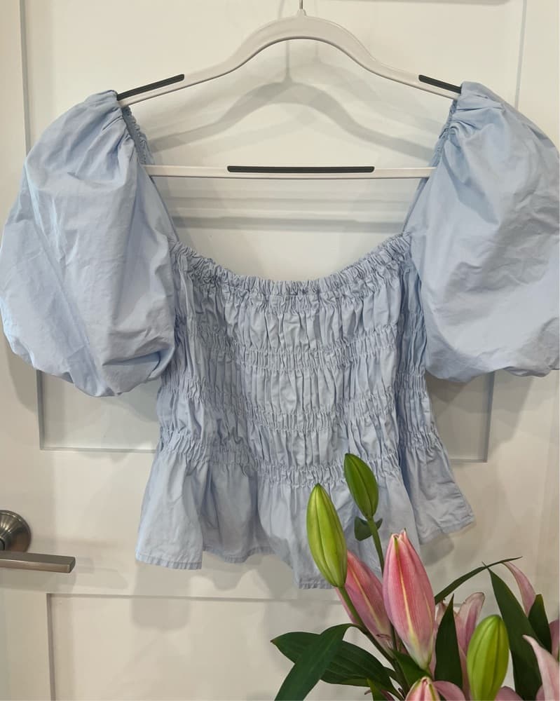 Chic Ruffled Puff Sleeve Top - Image 2