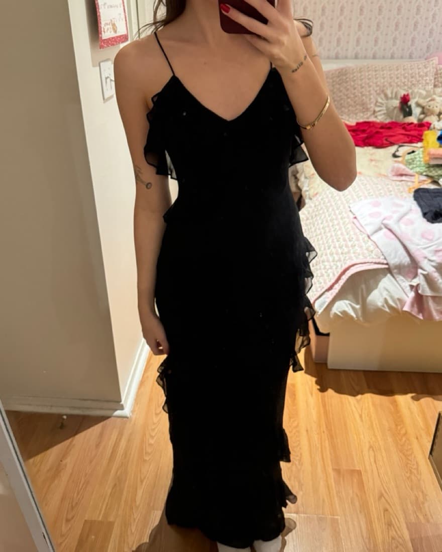 LoveShackFancy Black Rialto Dress - Image 3