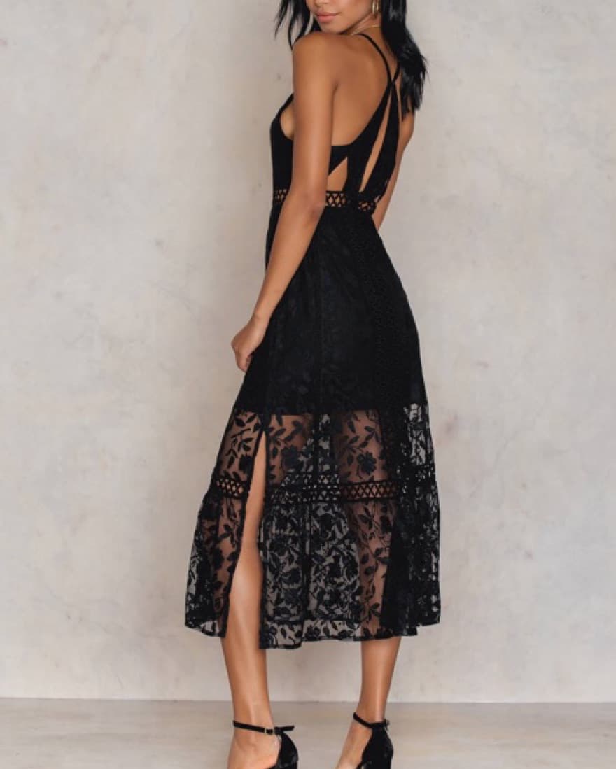 Free People Black Lace Dress - Image 2