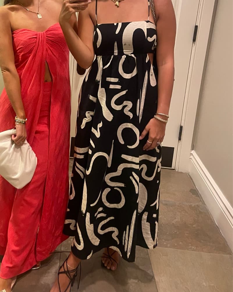 Striking Abstract Maxi Dress - Image 2