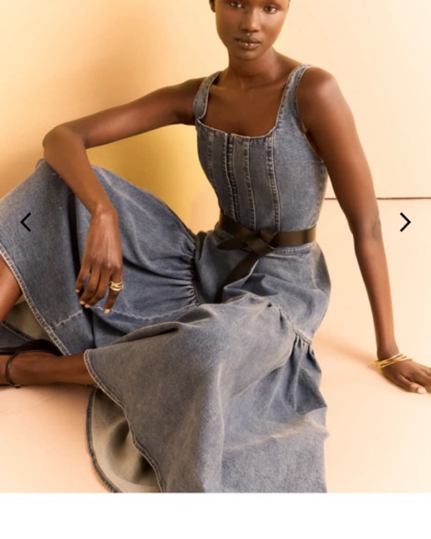Alice + Olivia Denim Midi Dress - Image 1