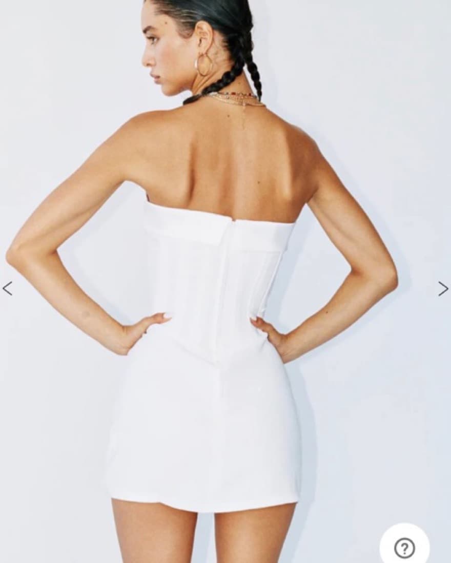 With Jean White Corset Dress Small  - Image 2