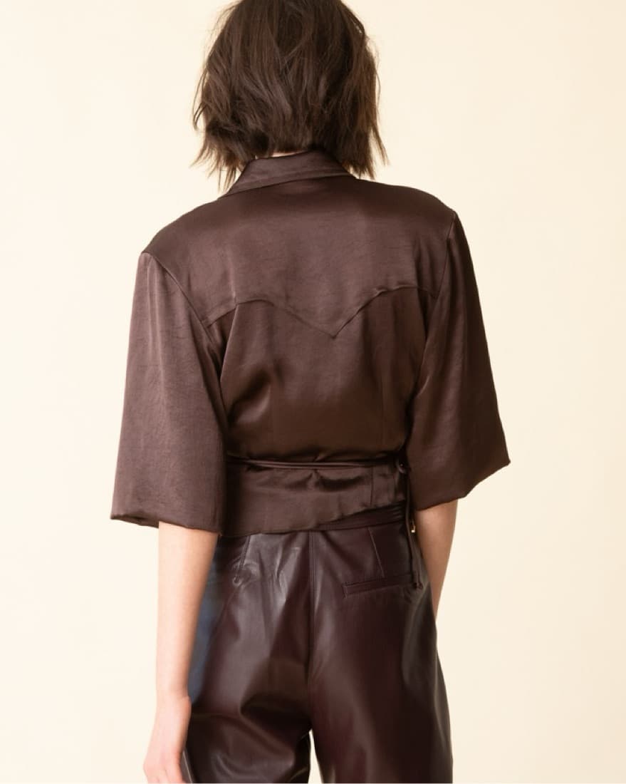 Nanushka Western Wrap Top - Image 3
