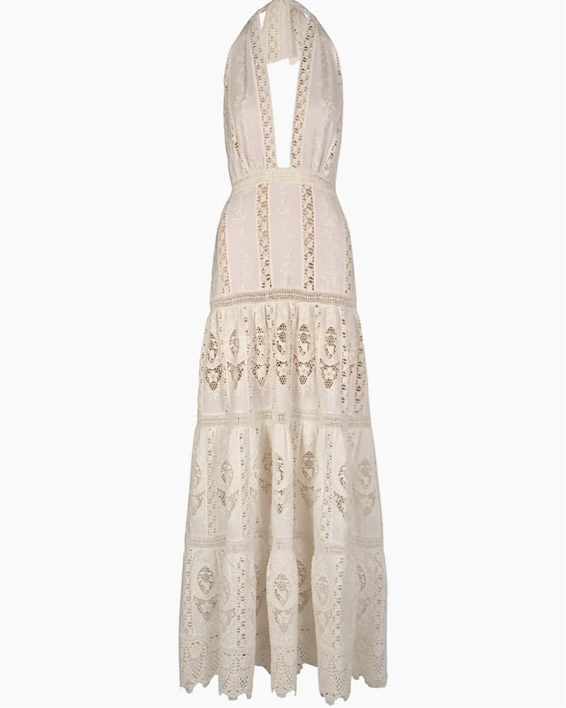 Lace Halter Maxi Dress - Image 3