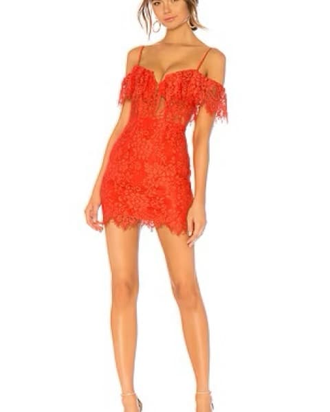 Red Revolve Cocktail Dress - Image 1