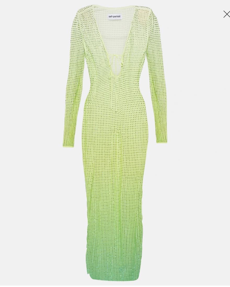 Self Portrait Crystal Maxi Dress - Image 1
