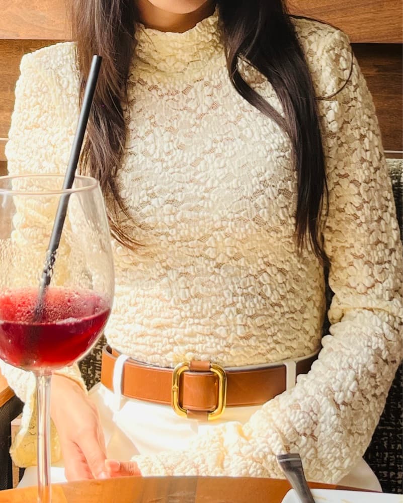 Avec Les Filles Butter Yellow Lace Top - Image 3