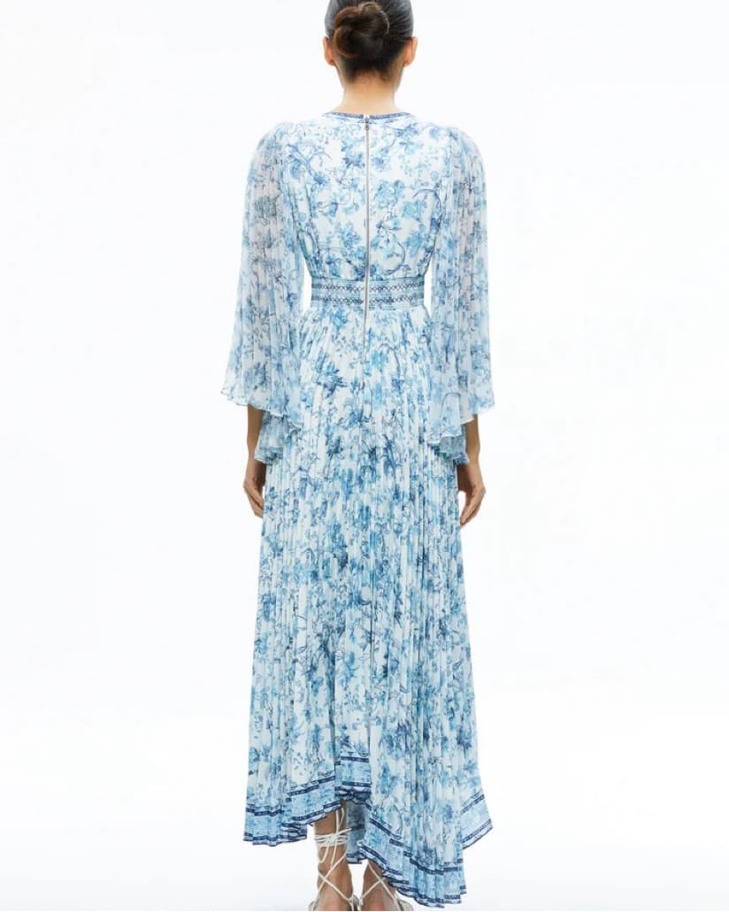 Alice and Olivia Pleated Maxi Dress - Image 2