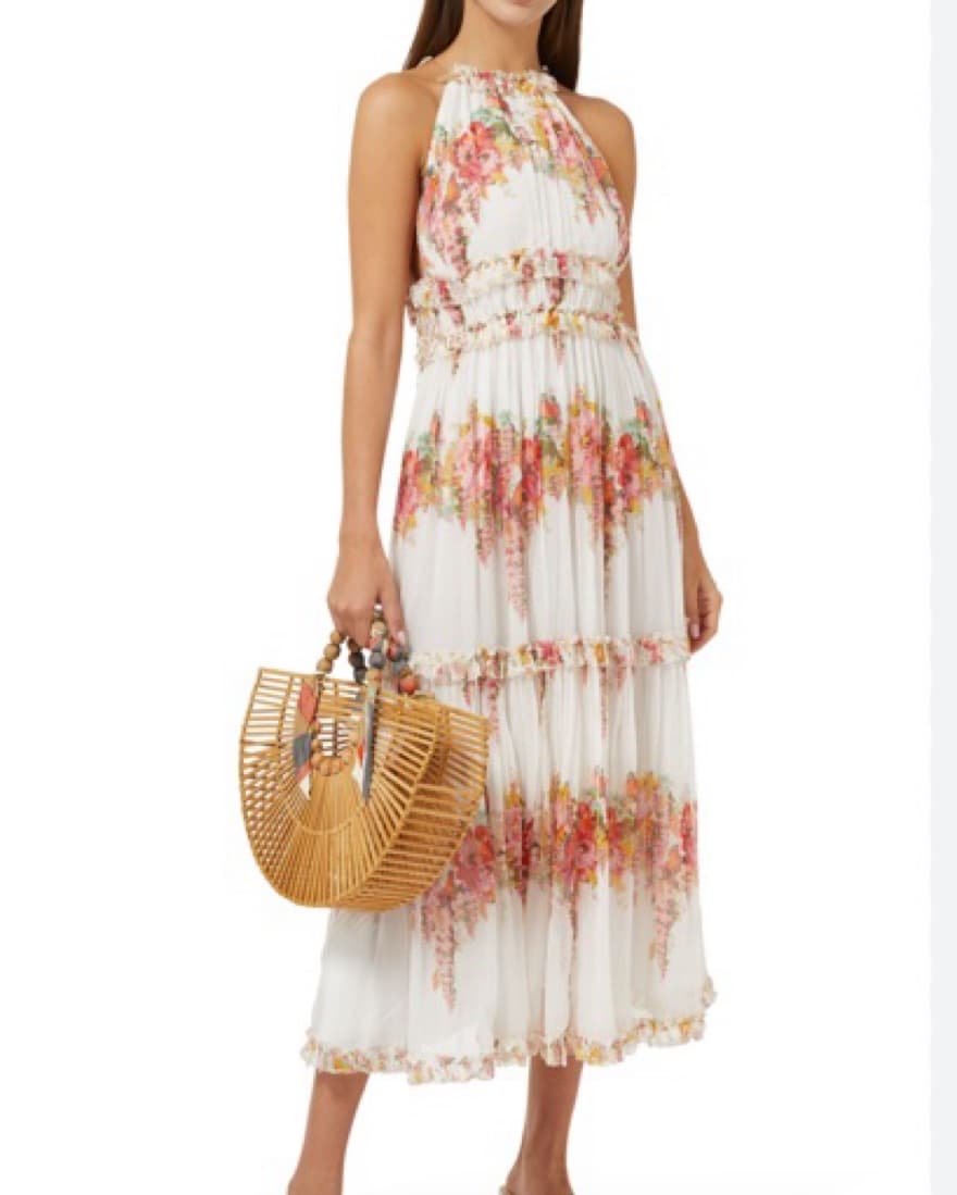 Zimmerman Mae Pleated Floral Midi Dress - Image 6