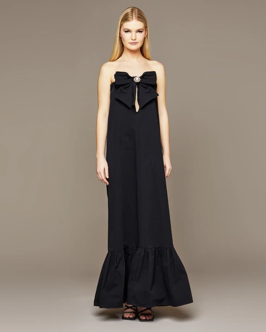 MME. MINK CHLOE DRESS - NOIR - Image 1