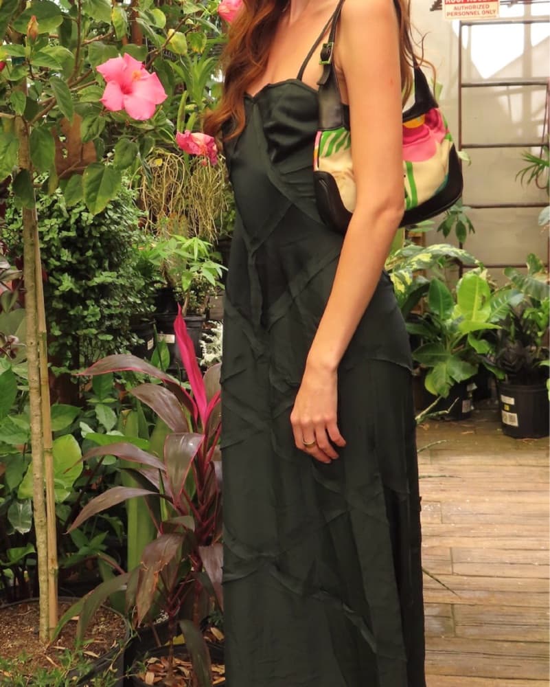 Haute Hippie - Emerald Silk Dress - Image 2