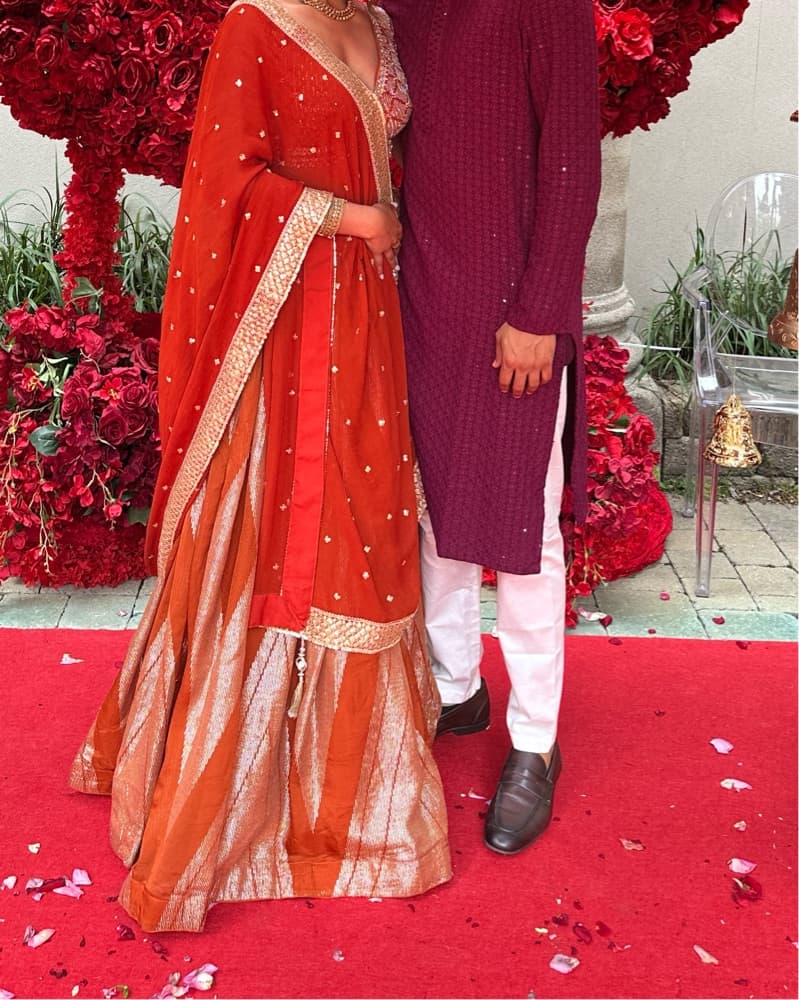 Burnt Orange Lehenga  - Image 2