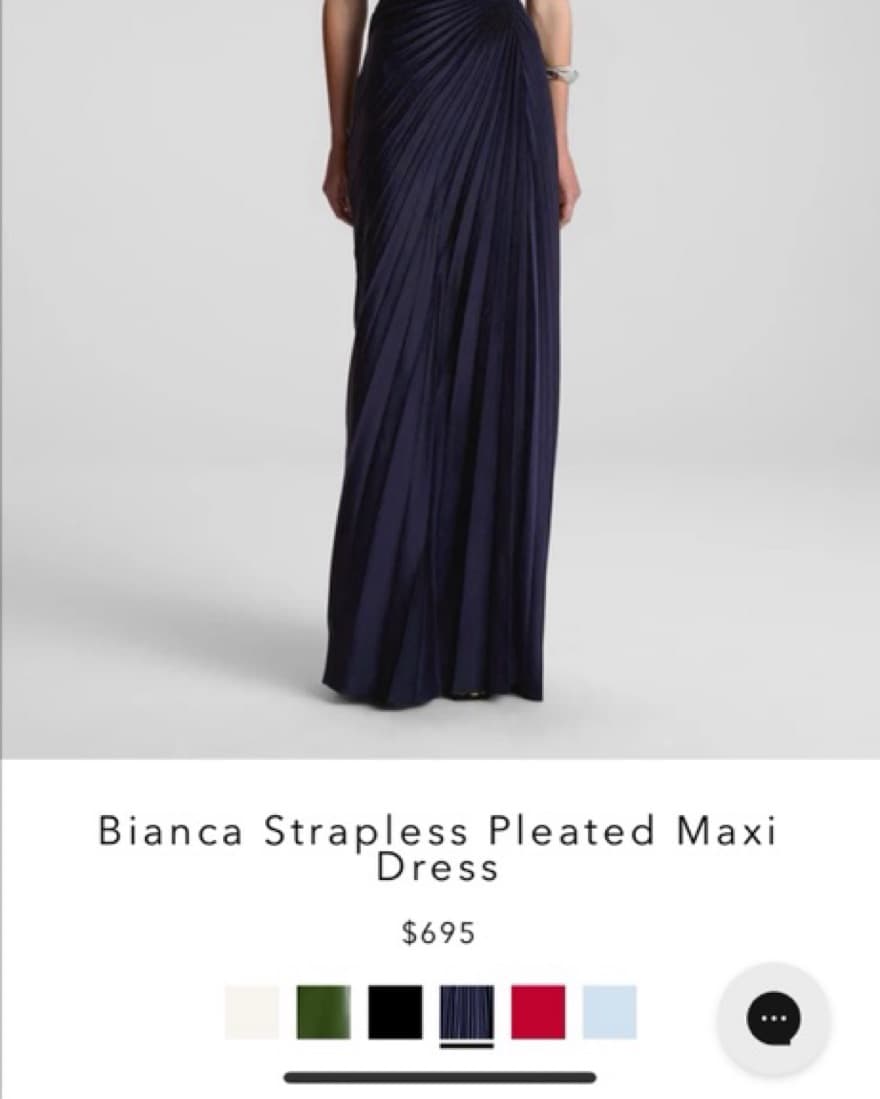 Purple A.L.C Strapless Pleated Dress  - Image 2