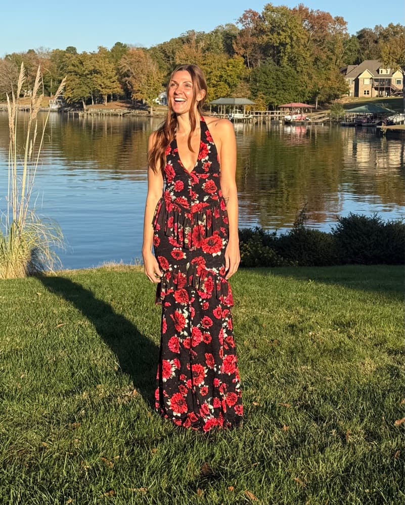 anthroplogie low back floral dress - Image 1
