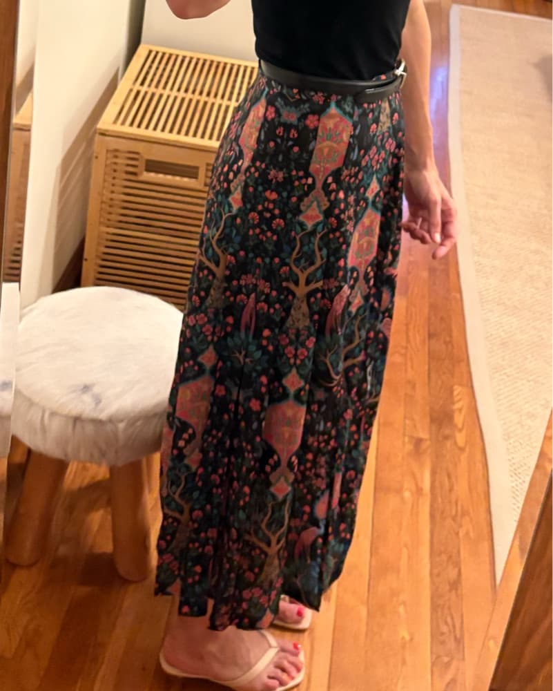 Sandro Printed Silk Skirt - Image 3