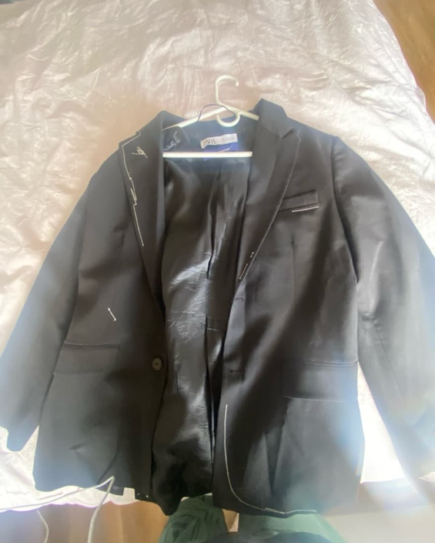 Classic Black Suit Jacket - Image 2