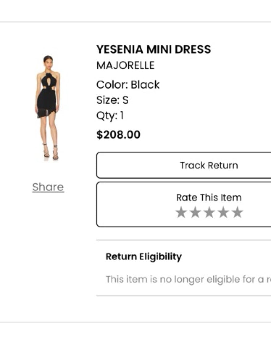 Majorelle Black Yesenia Mini Dress - Image 6