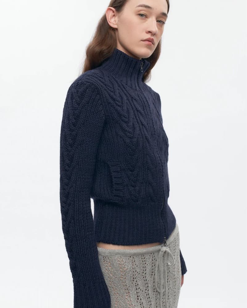 Kotn Cable Knit Zipup - Image 1