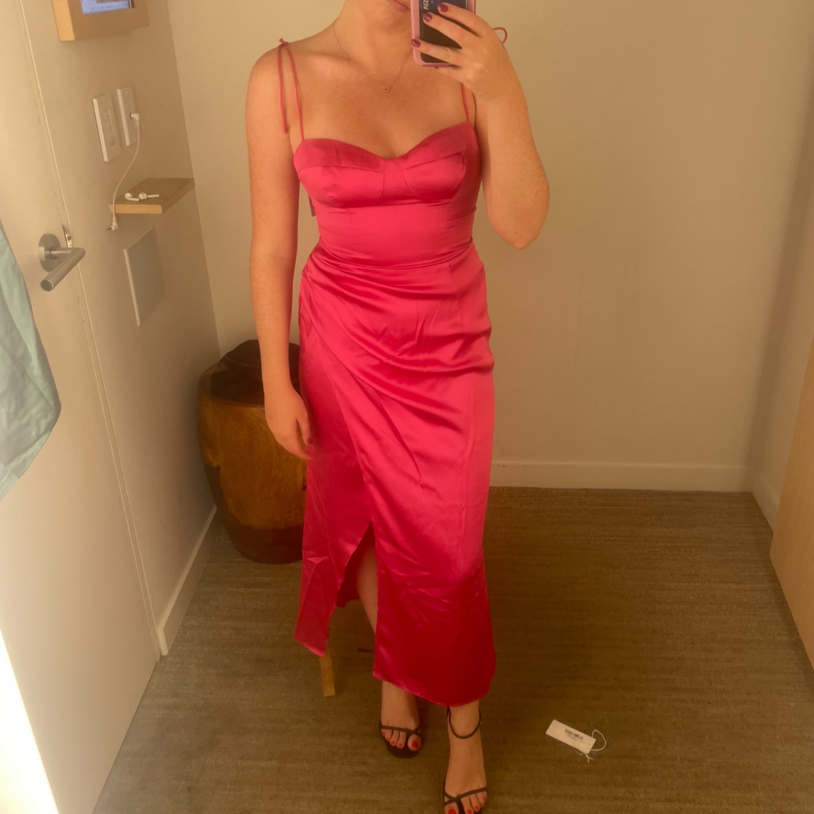 Reformarion Pink Silk Midi - Image 3