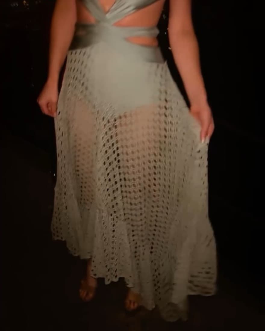 Patbo Teal Cut Out Dress - Image 3