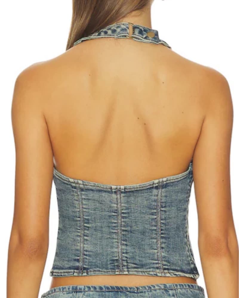 I.AM.GIA Fauna Corset Denim Top - Image 2