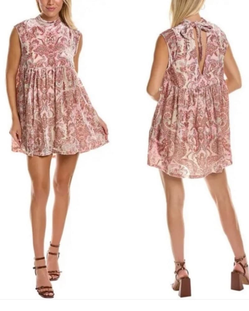 All The Time Velvet Babydoll Dress - Image 1