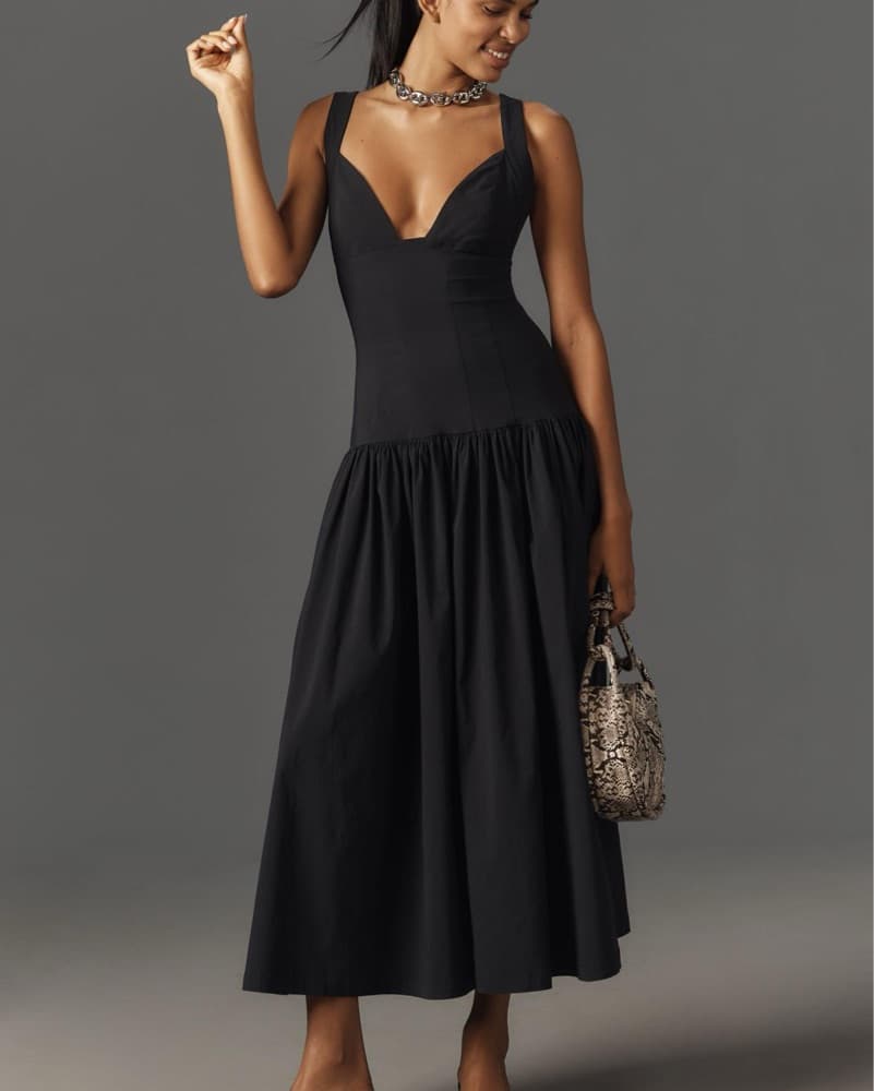 WWW Dropwaist Black Midi - Image 1