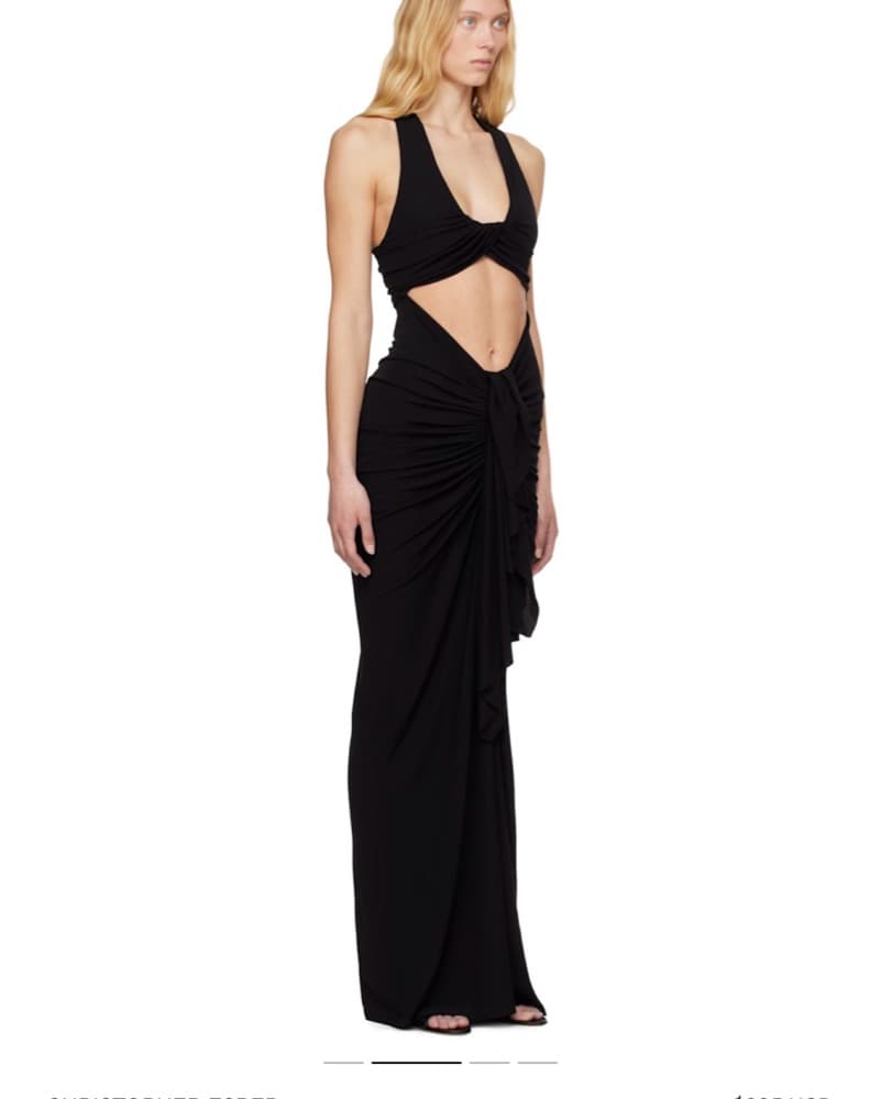 Enza Costa Black Cutout Dress - Image 2