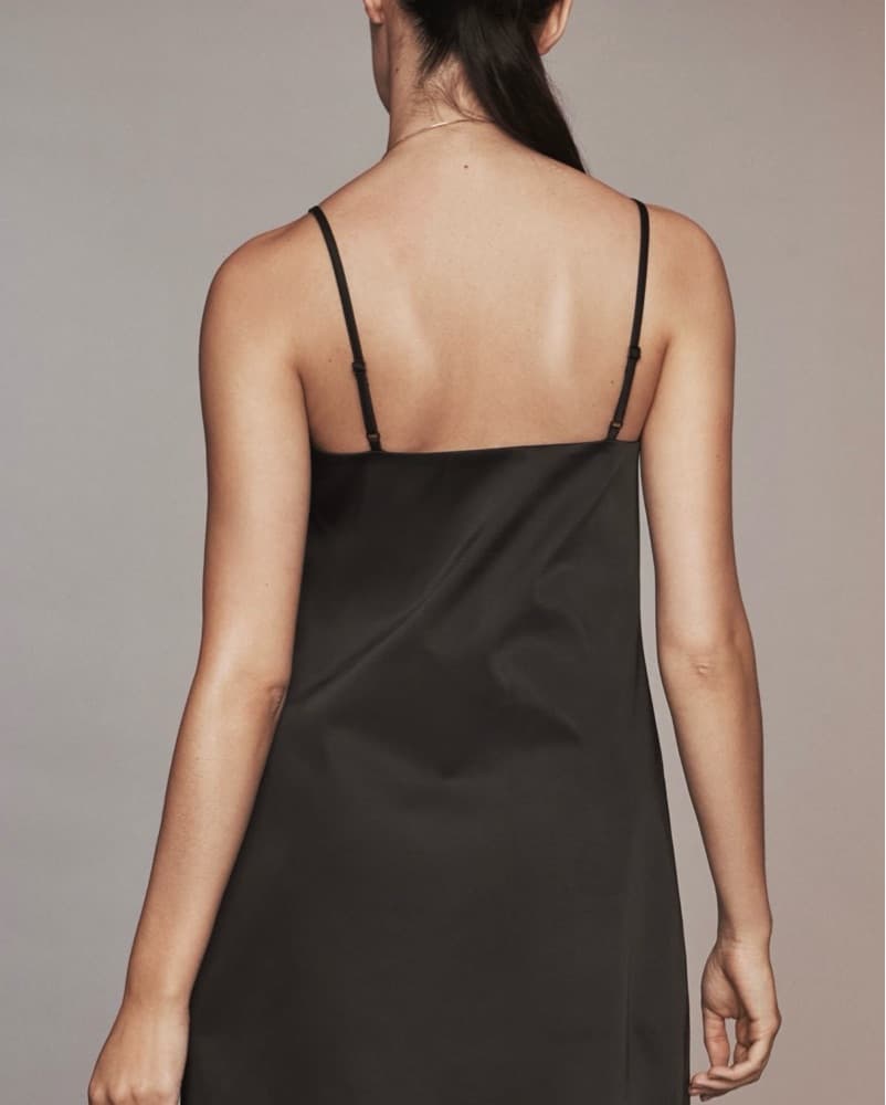 Anthropologie Black Slip Dress - Image 2