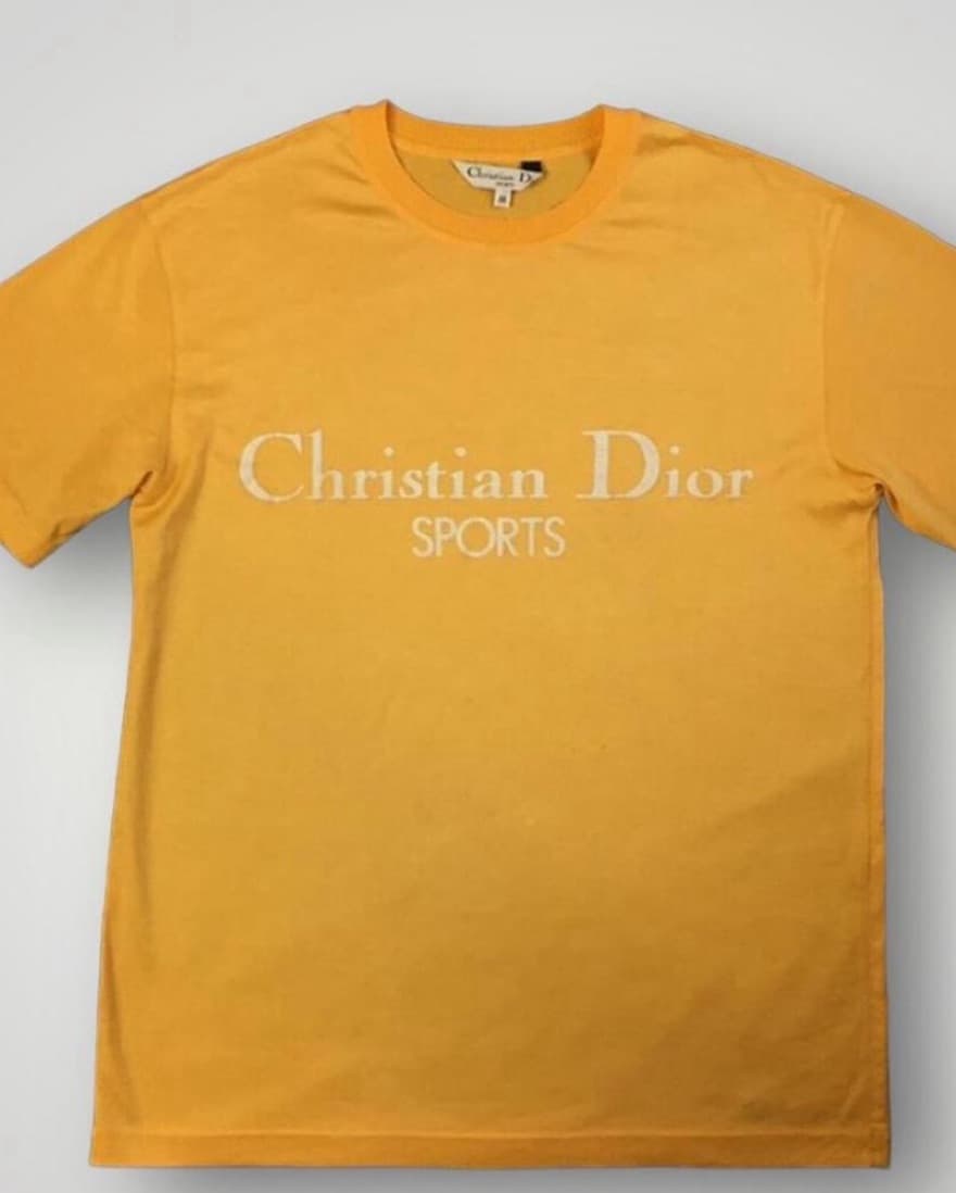 Dior Men's Vintage Yellow T-shirt - Image 4