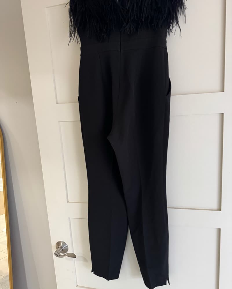 Saylor Black Feather Jumpsuit - Image 3