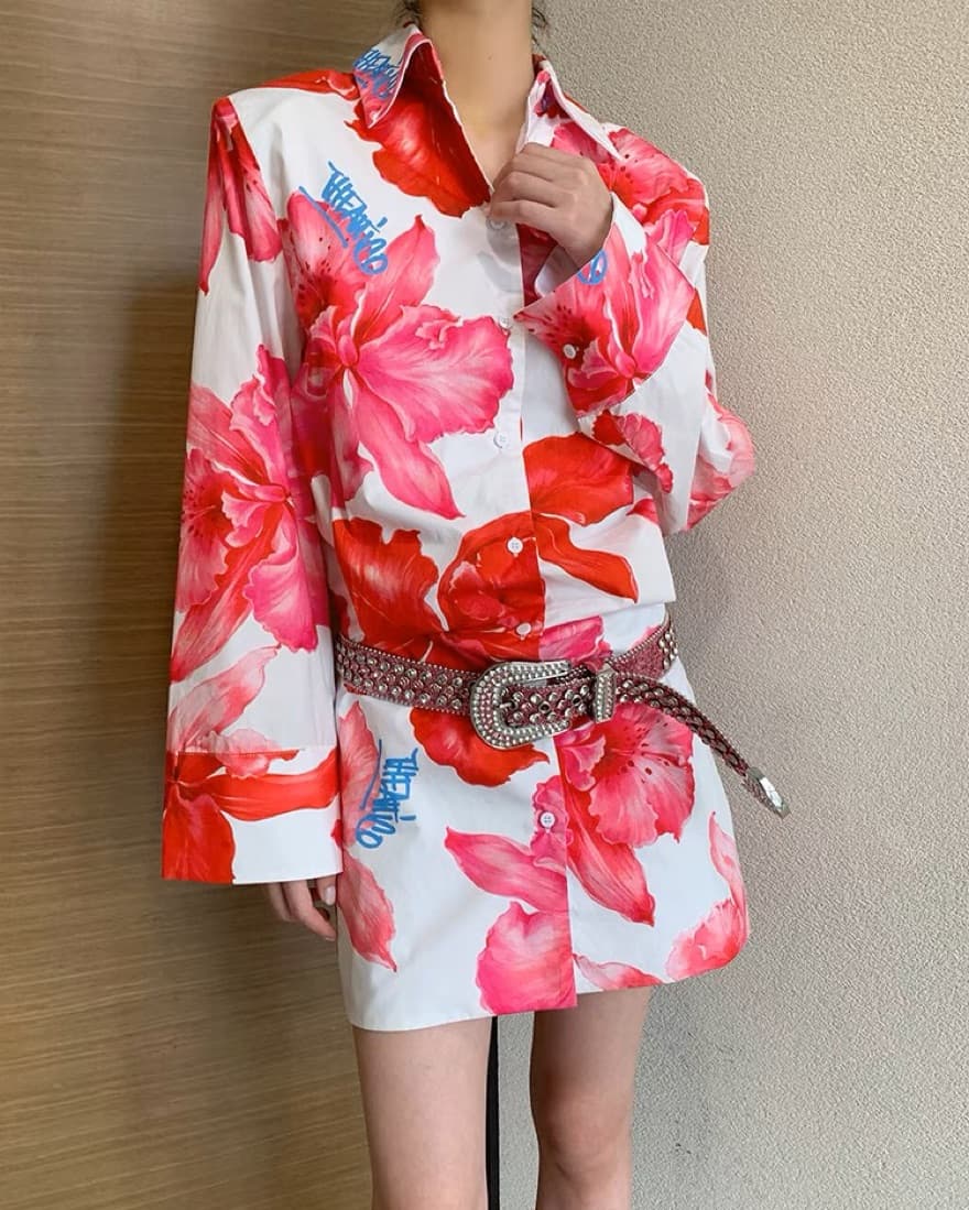 The Attico - Red Floral Dress - Image 4