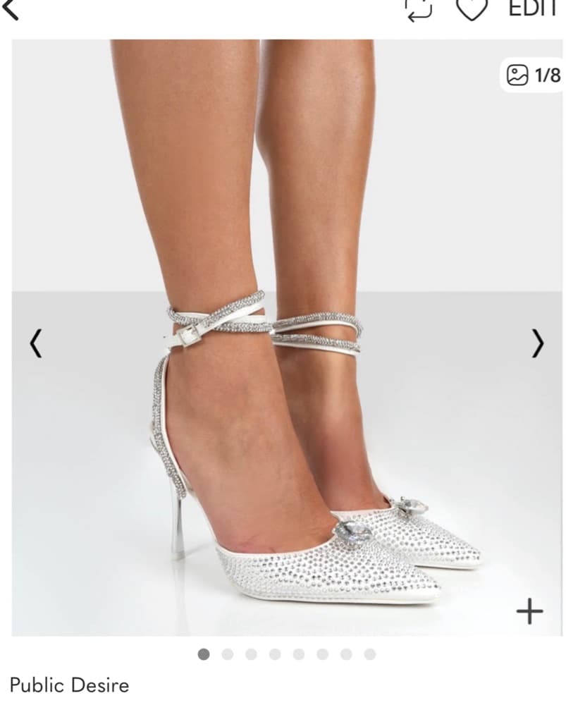 Public Desire Diamante Heels - Image 1