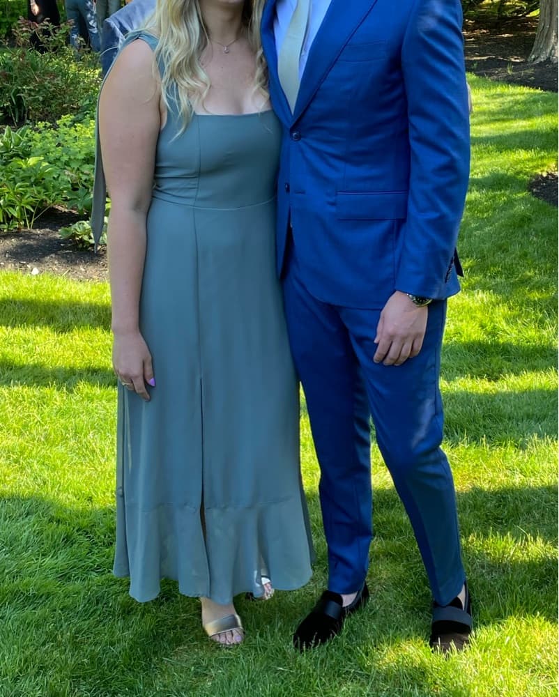 Sage Green Midi Dress - Image 1